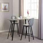QUEBEC BAR CHAIR (PAIR) - GREY FAUX LEATHER - Image 2