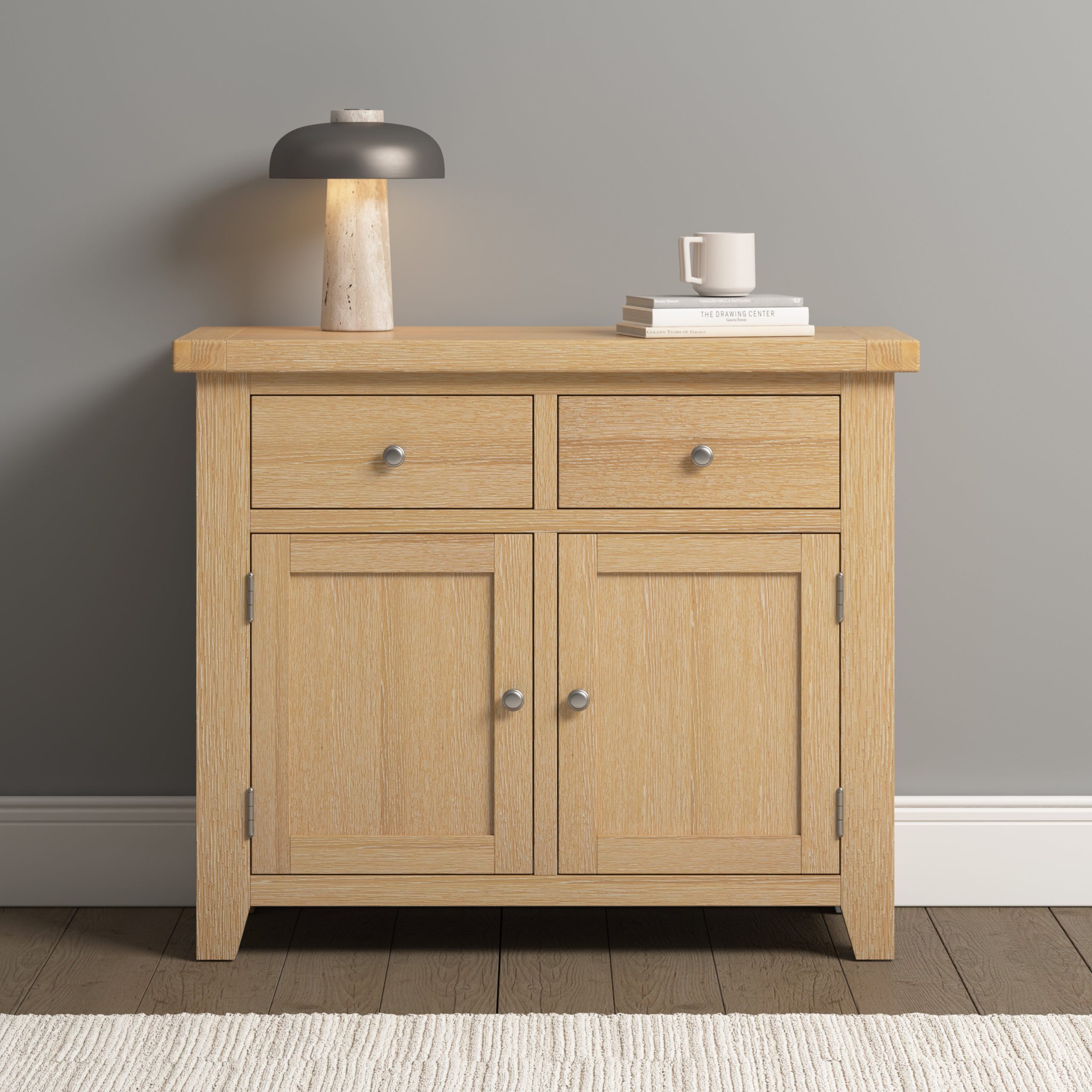 400-405-046_4 WINDSOR 2 DOOR 2 DRAWER SIDEBOARD - NATURAL OAK - Image 1