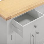 WINDSOR 2 DOOR 2 DRAWER SIDEBOARD - PEBBLE GREY/OAK - Image 3