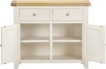 WINDSOR 2 DOOR 2 DRAWER SIDEBOARD - IVORY/OAK - Image 2