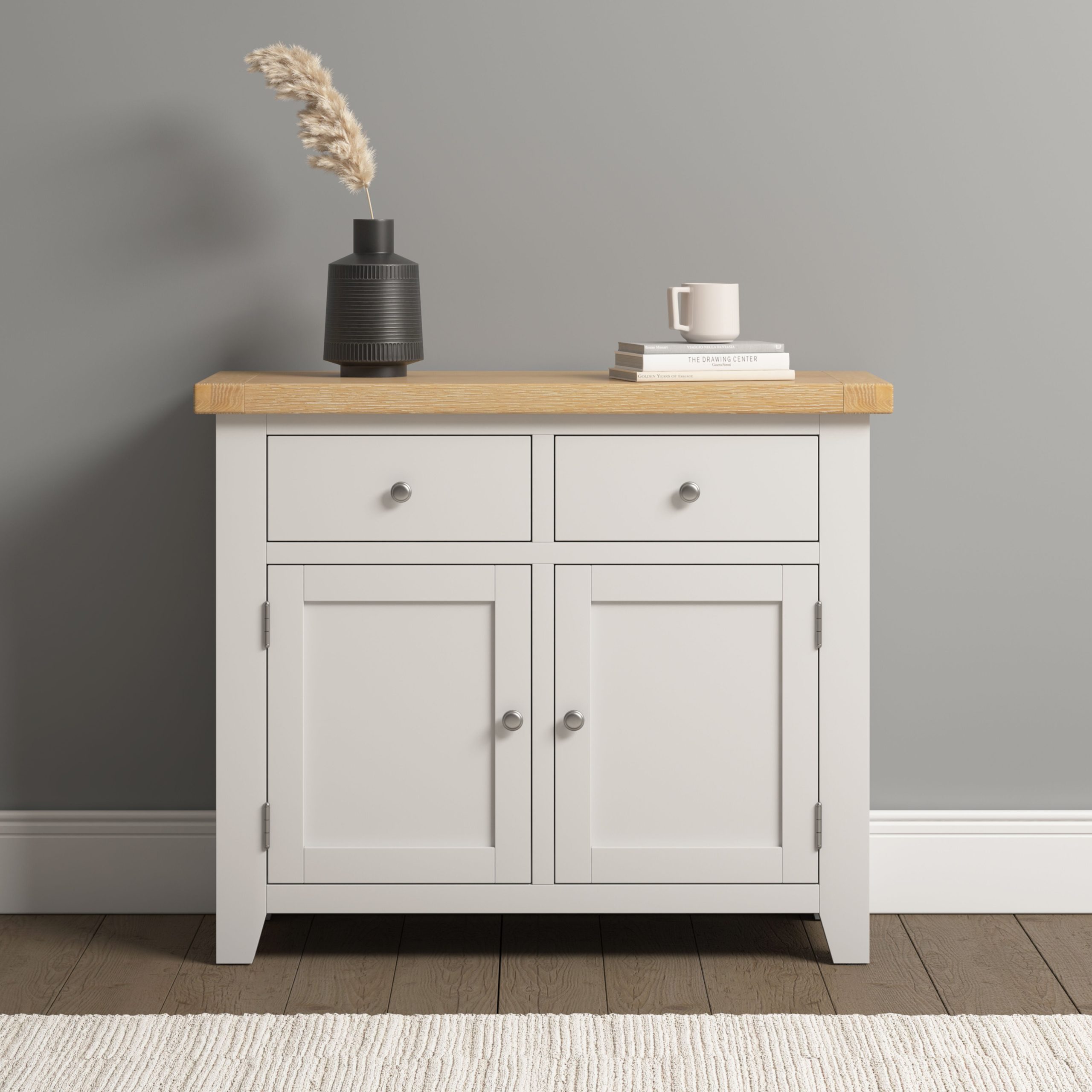 400-405-048_4 WINDSOR 2 DOOR 2 DRAWER SIDEBOARD - IVORY/OAK - Image 1