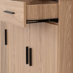 TESSA 3 DOOR 2 DRAWER SIDEBOARD - NATURAL OAK EFFECT - Image 3