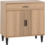 TESSA 2 DOOR 1 DRAWER SIDEBOARD - NATURAL OAK EFFECT - Image 3