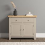 WINDSOR 2 DOOR 2 DRAWER SIDEBOARD - PUTTY/OAK
