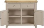 WINDSOR 2 DOOR 2 DRAWER SIDEBOARD - PUTTY/OAK - Image 4