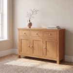CAMBRIDGE 3 DOOR SIDEBOARD - HONEY