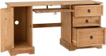 CORONA COMPUTER DESK - DISTRESSED WAXED PINE - Image 2