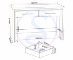 SEVILLE 2 DRAWER SLIDER DESK - WHITE GLOSS/LIGHT OAK EFFECT VENEER - Image 2
