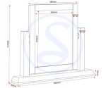BORDEAUX DRESSING TABLE MIRROR - PEBBLE GREY - Image 2