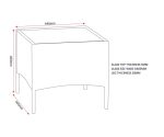 WILLOW 3PC GARDEN SET - GREY RATTAN/GREY FABRIC/BLACK GLASS - Image 5