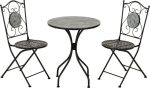 FERNE PATIO DINING SET - BLACK/GREY LEAF - Image 2