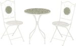 FERNE PATIO DINING SET - WHITE/GREEN LEAF - Image 3
